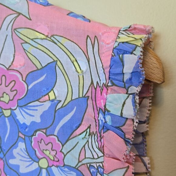 Talbots Tropical Print Tank Blouse Size XL Novelty Print Parrots Island Vacation - Picture 7 of 10